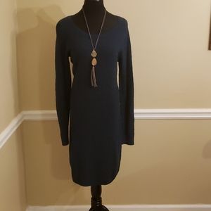 Loft deep teal sweater dress sz M